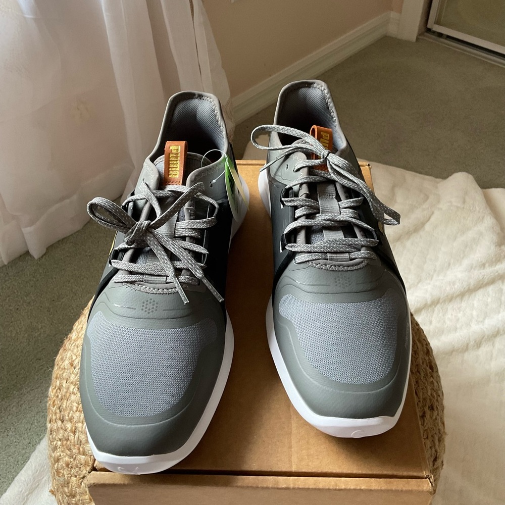 Puma Men's Gray and Black Golf Shoes - Picture 6 of 7